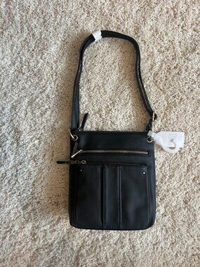 NWT Time and Tru Black Crossbody Purse - Travel & Everyday Essential